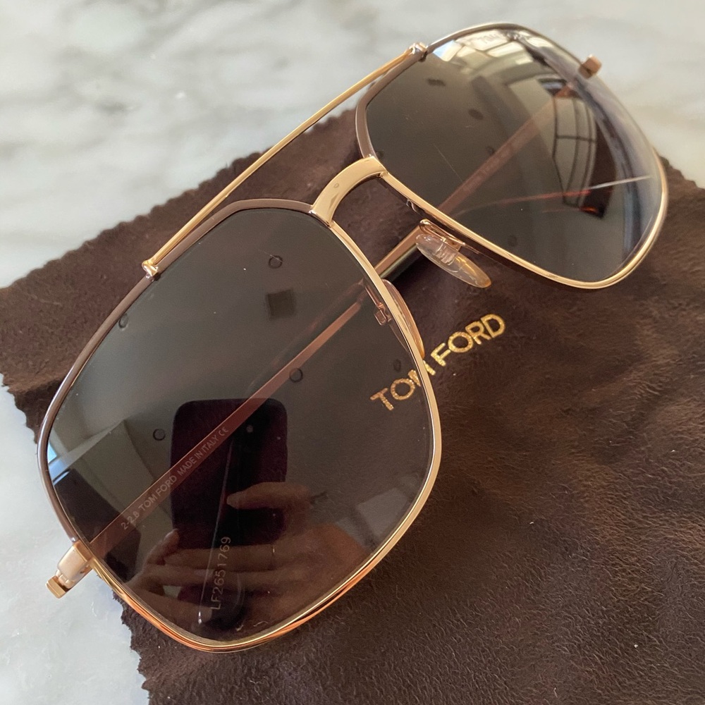 Tom Ford Ronnie Rose Gold/Brown Gradient Lens
